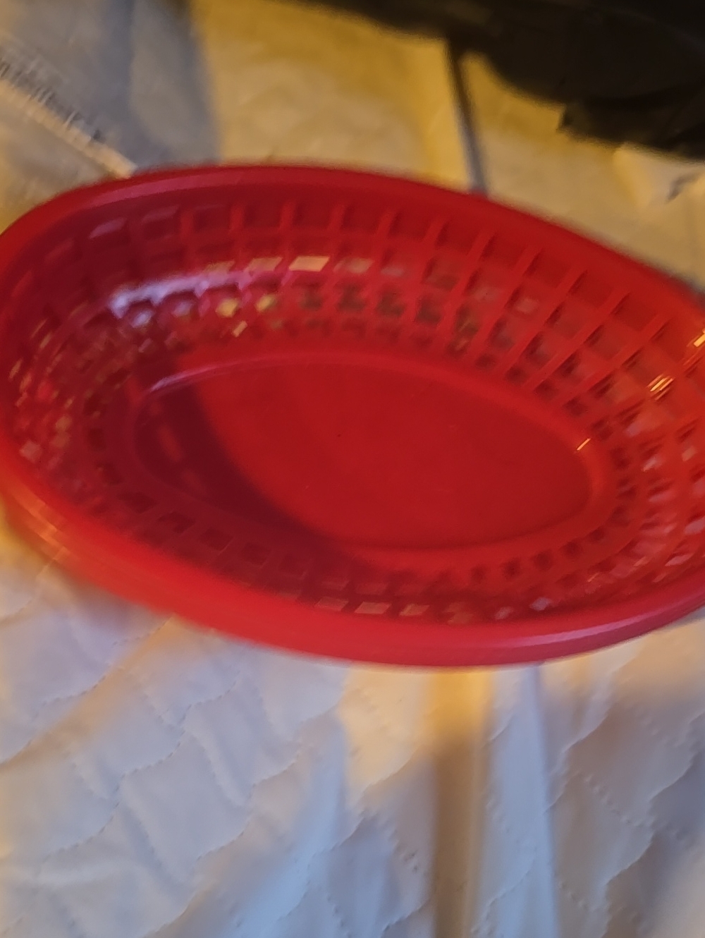 ❤️10/$10 Red Plastic Serving Basket 3 Of Them